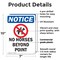 Signmission No Horses Beyond This Point OSHA Notice Sign, Plastic, 7in W x 10in L, 2PK OS-2PACK-NS-P-710-V-14658 - alternate 2